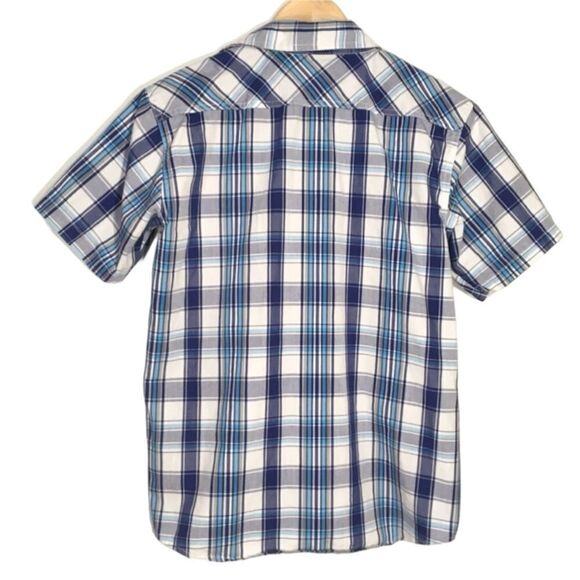U.S. POLO ASSN. PLAID BUTTON UP SHORT SLEEVE BOYS SHIRT 14/16 - Picture 2 of 8